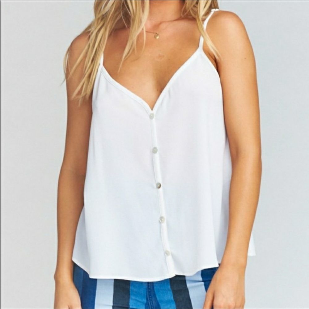 Show Me Your MuMu Cammy's Cami White Small NWOT SMYM